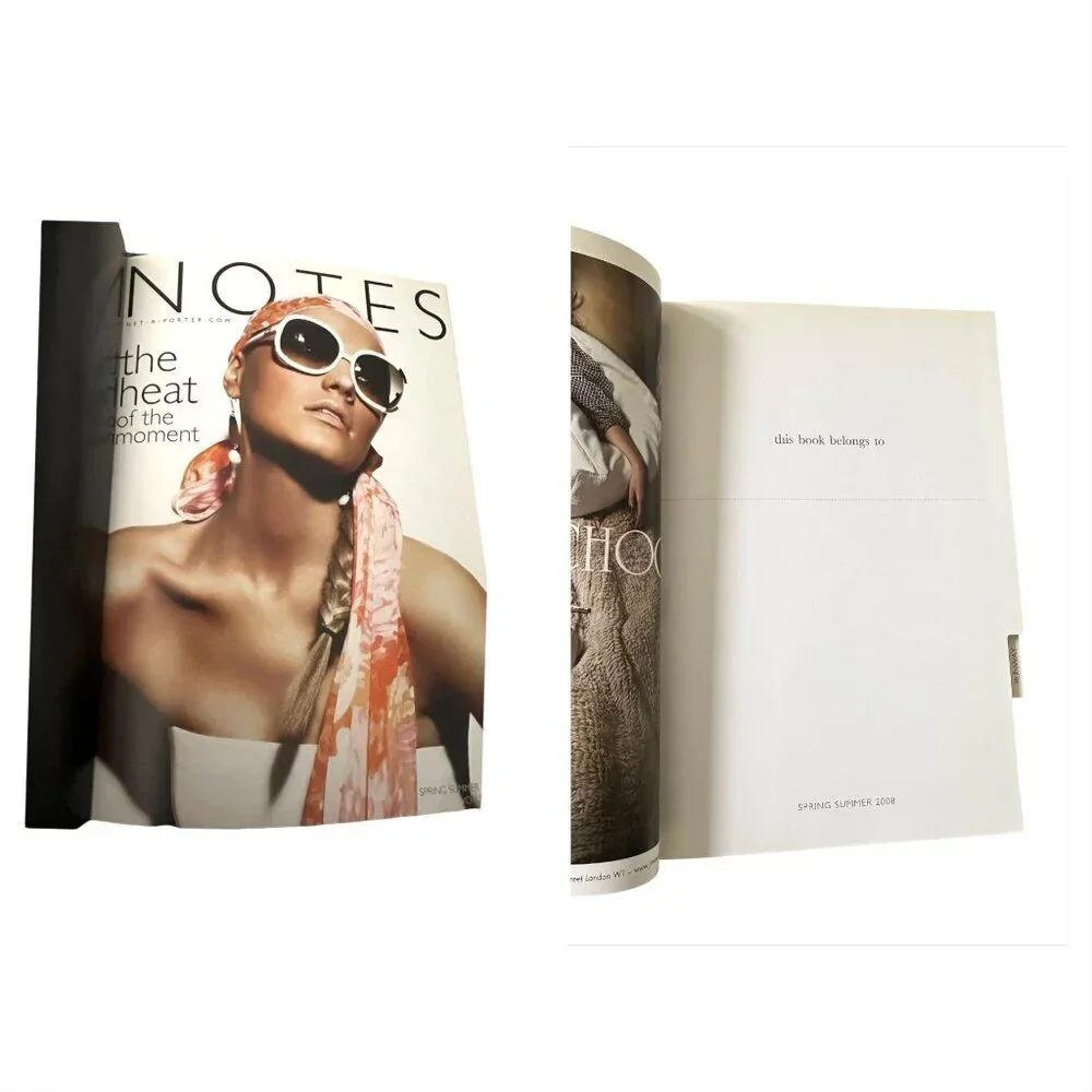 Set of 2 NET-A-PORTER NOTES Magazines SS 2008 & SS 2009 Rare Fashion Collectible